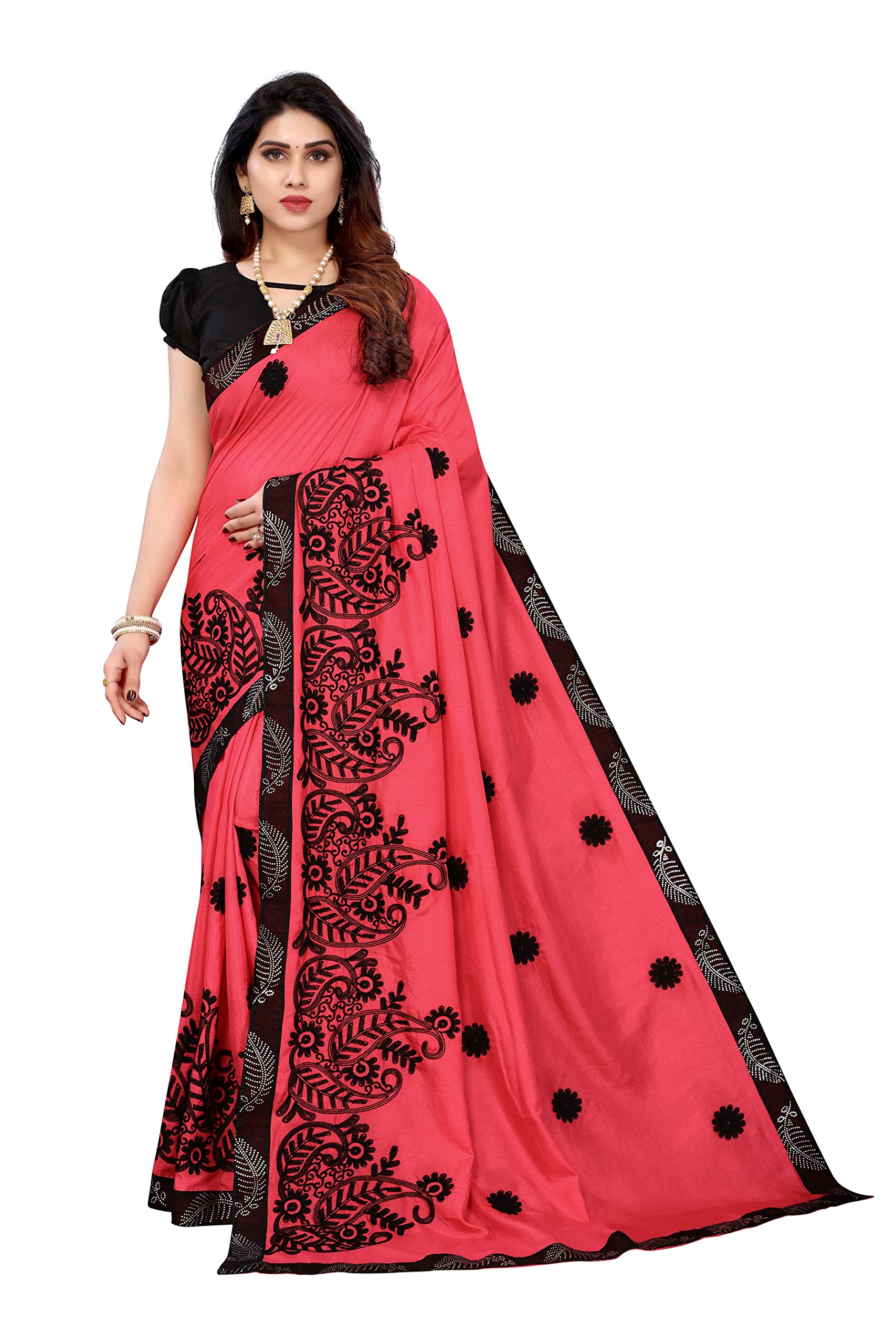 TarshikaWomen's Dola Silk Saree With Blouse Piece