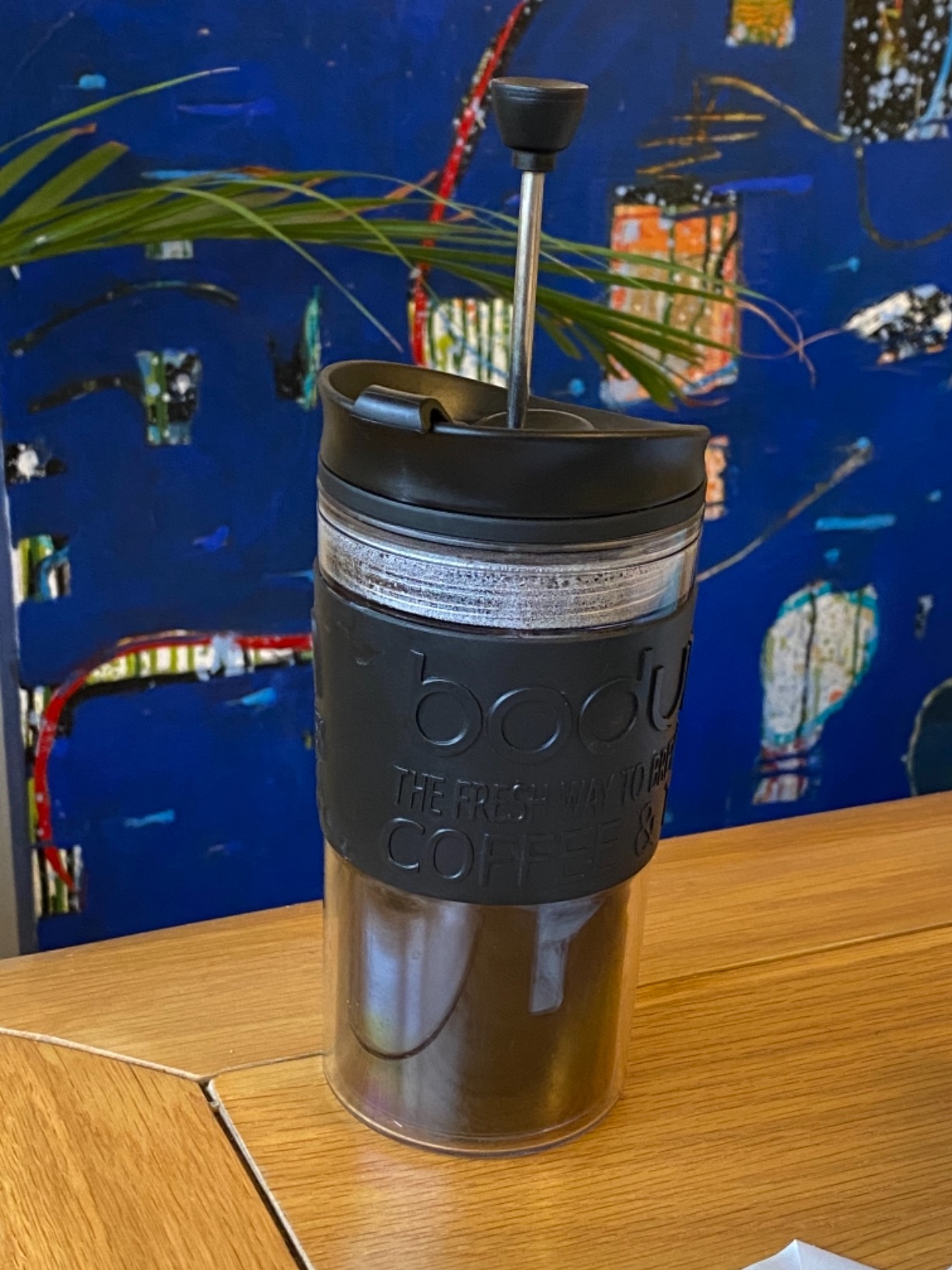 Bodum Coffee Maker Travel Mug with Extra Lid, 350ml, Black, K1110201