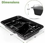 Gusto[28 oz - 50 Compter] 2 Compartiment Prépare des repas Conteneurs réutilisables, micro-ondes, lave-vaisselle et congélateur sans danger, sans BPA, contrôle de portions et entreposage des aliments avec lids-anciennement emballage confortable