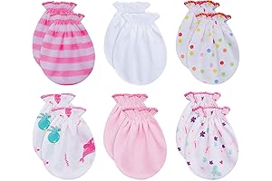 Organic Baby Cotton Hat and No-Scratch Mittens Set for Newborns