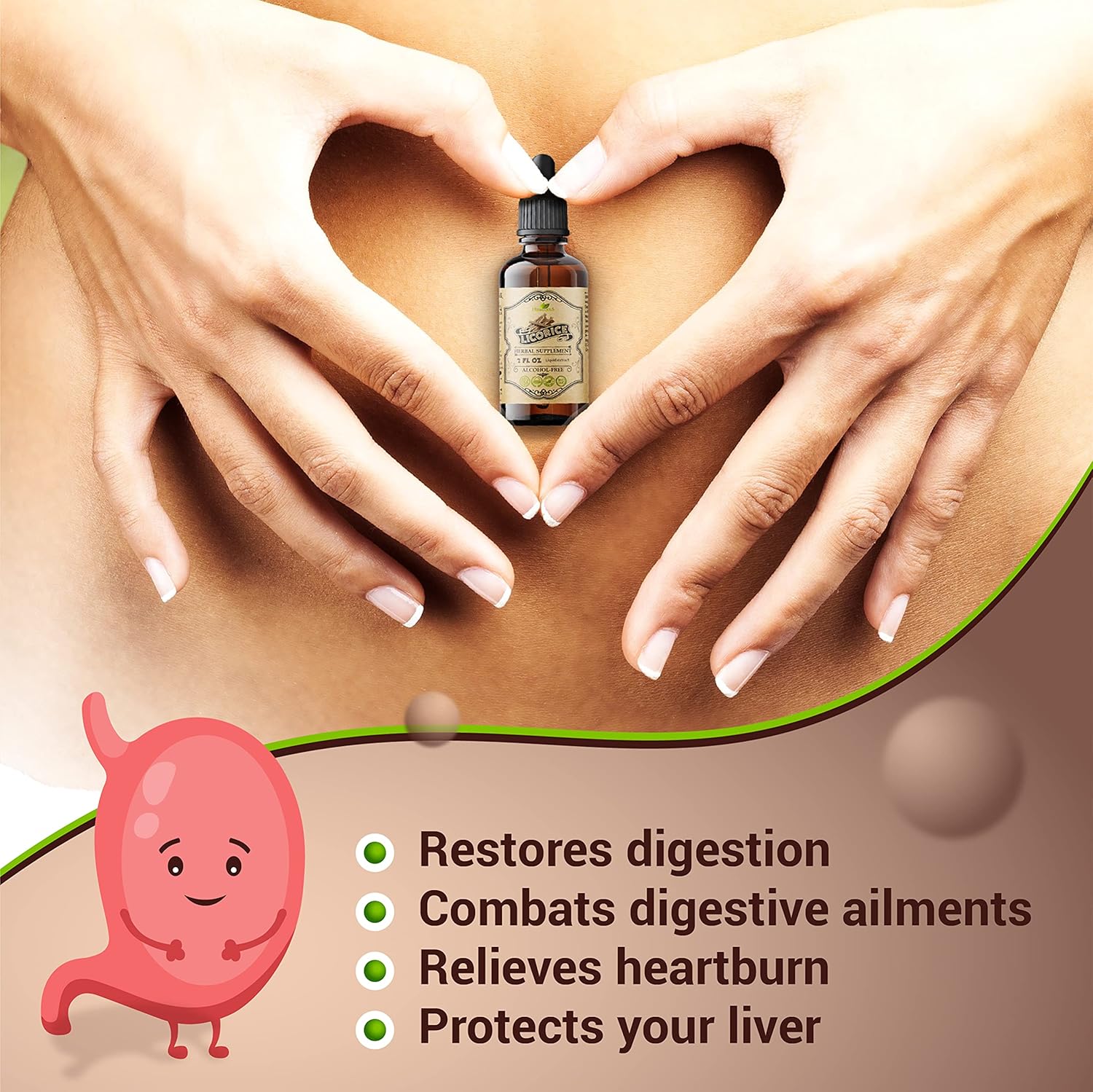 Licorice Root Extract - Pure Organic Glycyrrhiza Glabra Extract Supplement for Digestion Restore Respiratory Health Adrenal Fatigue & Immunity Support Vegetarian Gluten Free Liquid Tincture 2oz : Health & Household