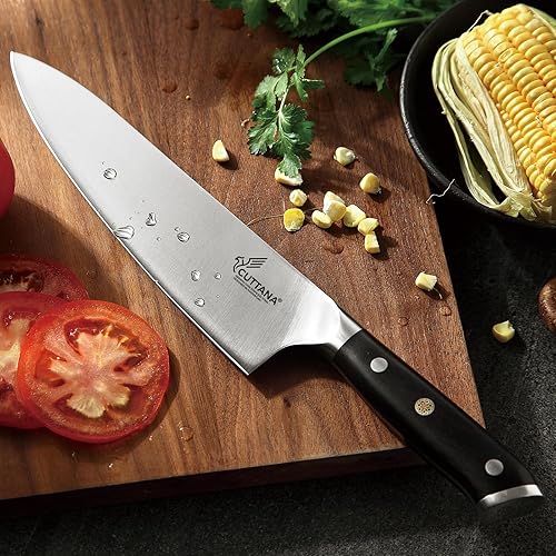 Miniatura 7 de Razor-Sharp Legacy - Cuchillo de chef con caja de regalo, 8 pulgadas, acero inoxidable alemán, herramienta culinaria premium, diseño ergonómico,