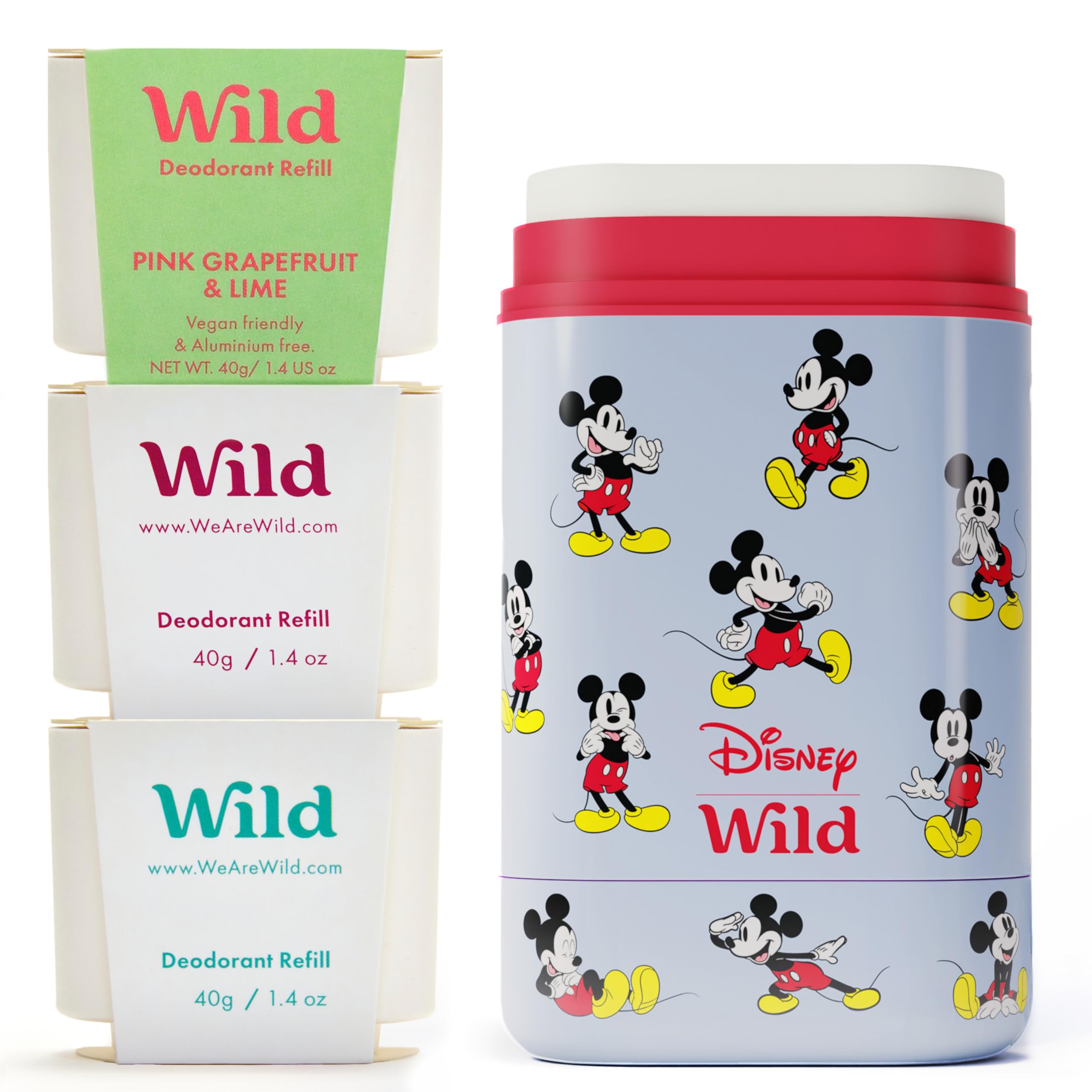 Kit de primer desodorante Wild natural recargable colaboración con Disney