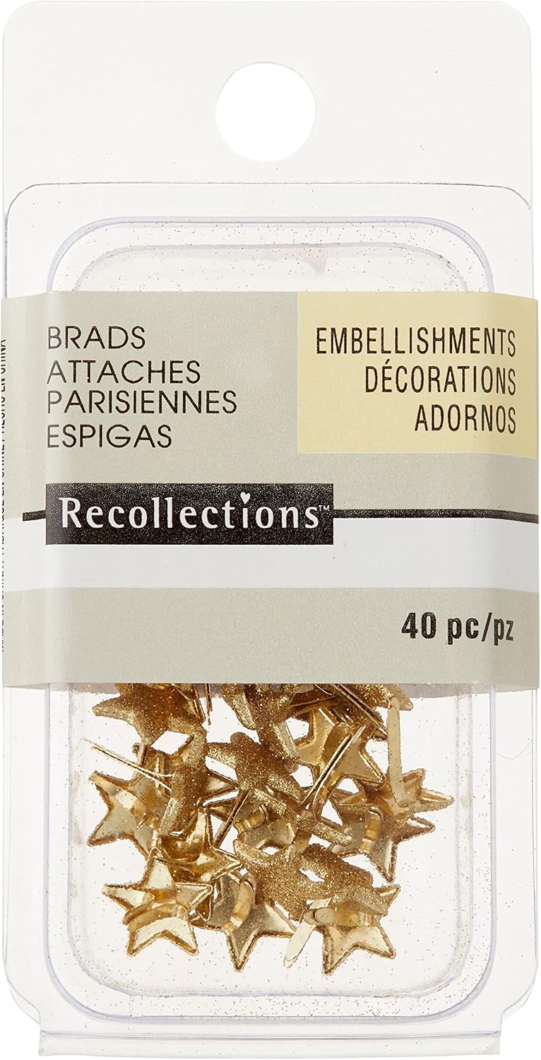 Recollections Glitter Star Brads, 12 Packs: 40 ct. (480 Total)