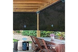 Motorized Sun Shades Outdoor, Smart Outdoor Blinds with Remote Control
