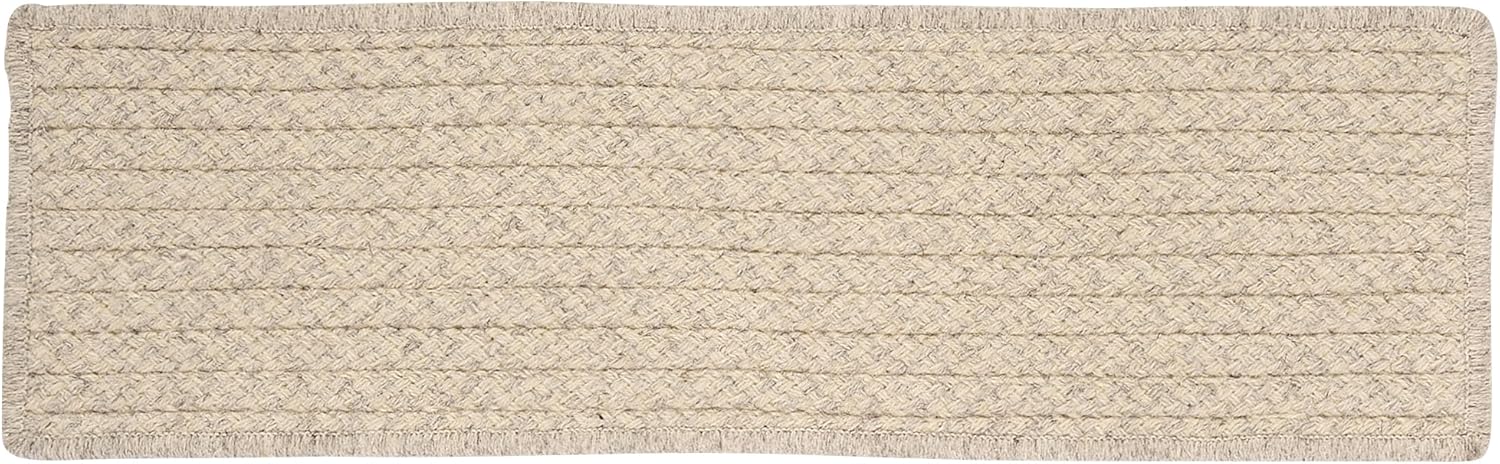 Natural Wool Houndstooth HD31 Stair Tread, Cream, 1-Pack