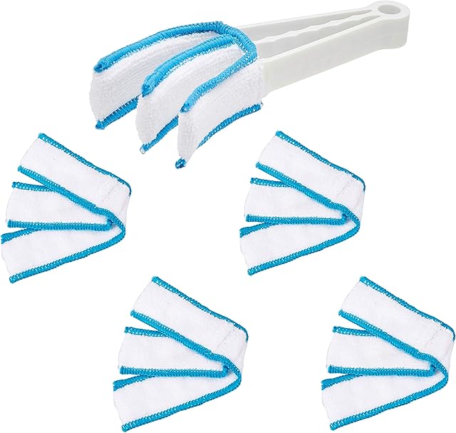 Amazon Basics Duster, 5-Pack, Blue&White