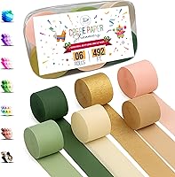 Vista 18 de Captain Décor - 4 rollos de serpentinas de papel crepé, 328 pies, paquete de 4 serpentinas doradas y negras para decoración de fiestas, serpentinas