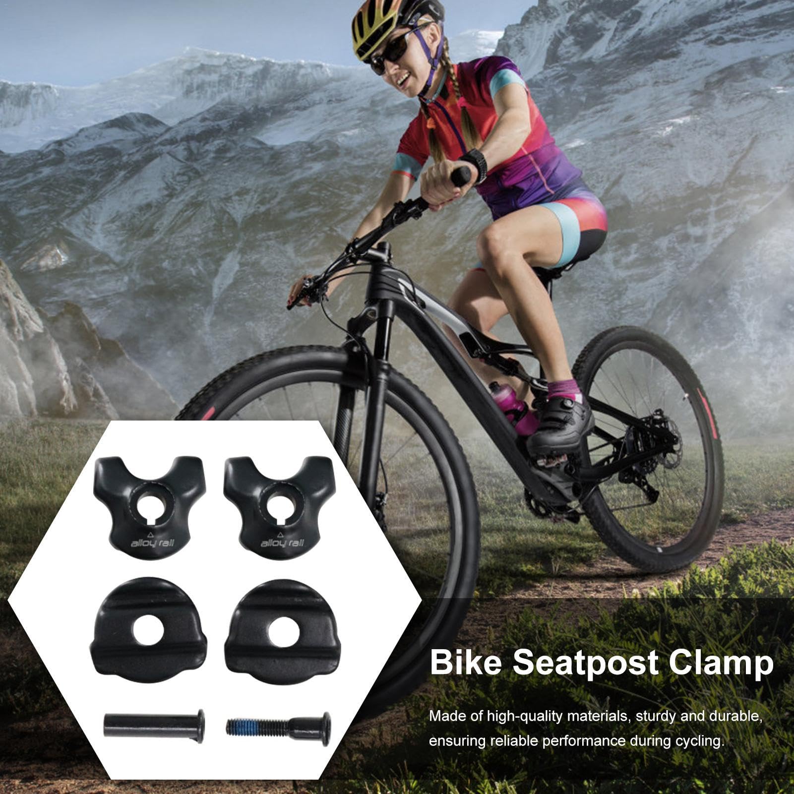 Morsetto per tubo sedile, Morsetto per reggisella | Clip per tubo reggisella con clip ovale/rotonda - Clip ovale/rotonda 7×9 mm/7×7 mm, per ciclismo con clip a morsetto tondo ovale per tubo