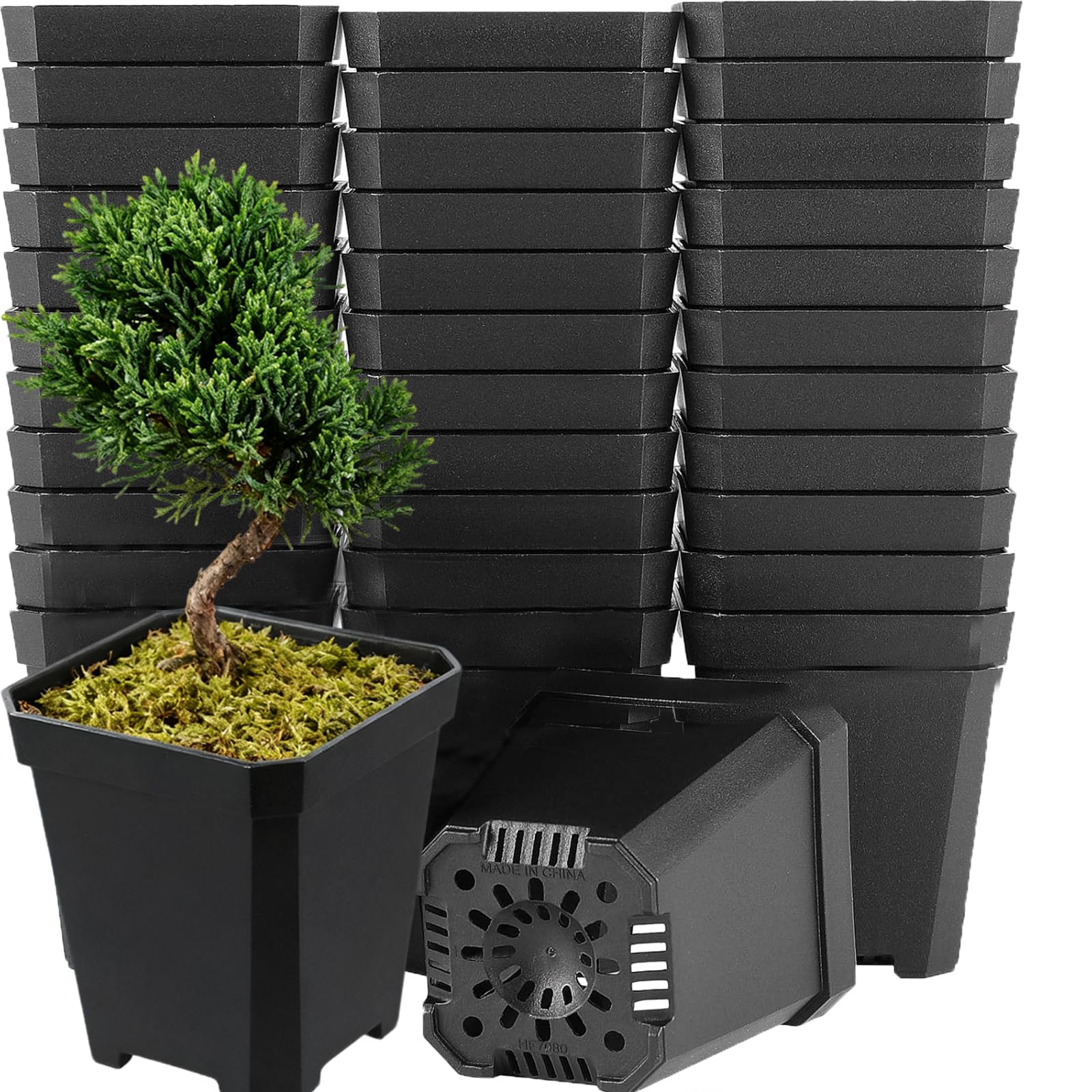 Pots de pépinière carrés anti-chignonage et surarrosage pour sauver vos jeunes plantes en pot