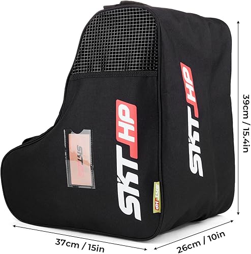 Miniatura 2 de Bolsa de patinaje con correa ajustable para el hombro para niños y adultos para sostener patines en línea y rodilleras