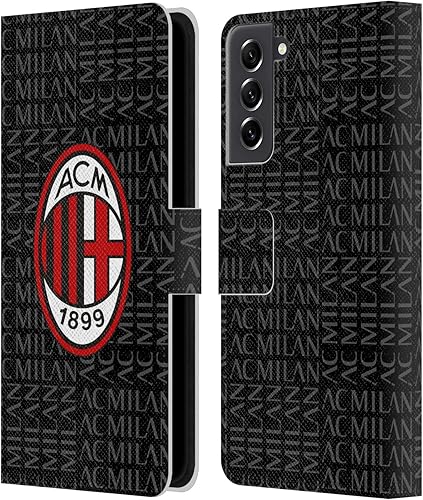 Vista 263 de Head Case Designs Funda de cuero con licencia oficial de AC Milan con diseño de camuflaje digital, compatible con Samsung Galaxy S22 Ultra 5G