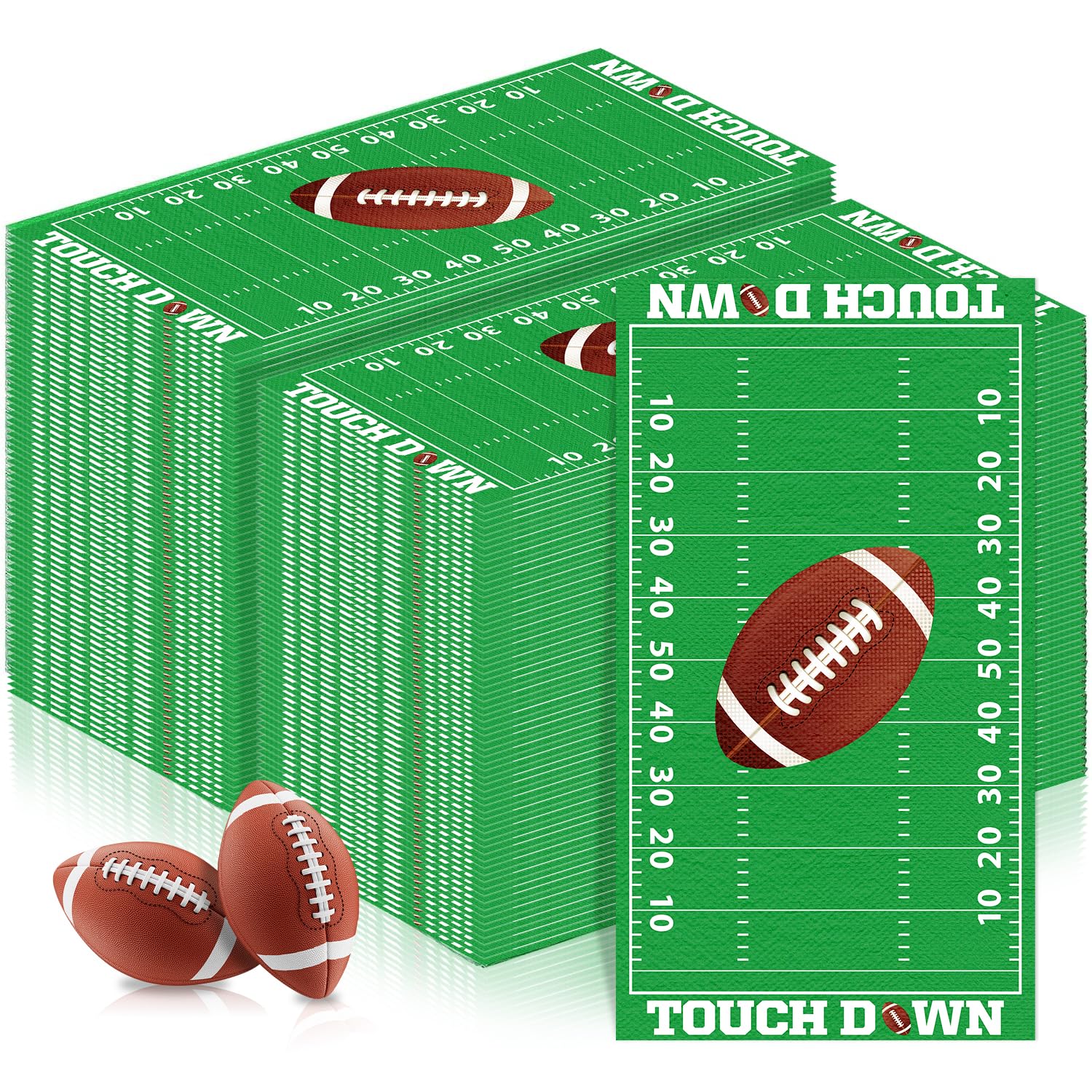 100 Pcs Football Napkins Football Party Napkins Sports Theme Paper Napkins Tailgate Party Napkins Football Party Supplies Sports Birthday Party