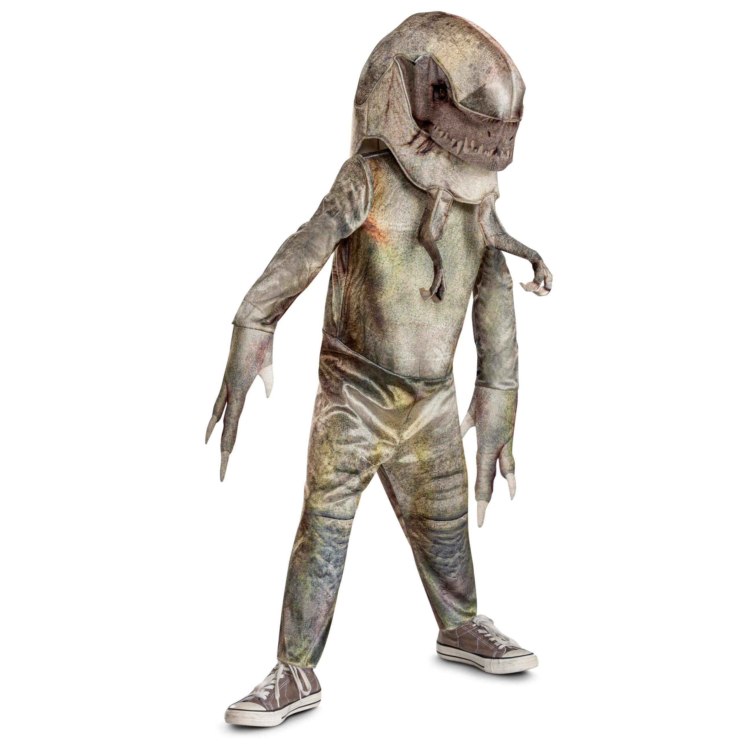 Disguise Jurassic Era Distorus Rex Costume for Kids, Official Rebirth Dinosaur Movie Costume, Child Size (7-8)