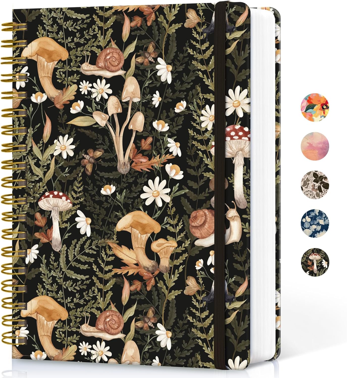 Lined Spiral Notebook Journal for Work, 300 Pages Thick B5 (7.1"x10") College Ruled Journal for Women & Writing, Hardcover Notebook for Note Taking, Perfect for Office Home School Supplies, Mushroom - Amazon product rated Grade A
