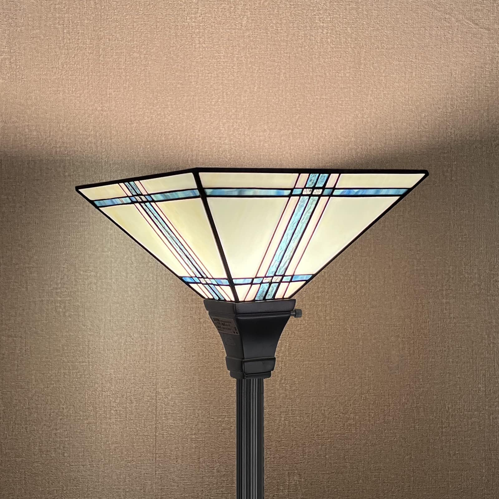 ARTZONE Antique Tiffany Floor Lamp [12''W*68''H] Tiffany Style Stained ...
