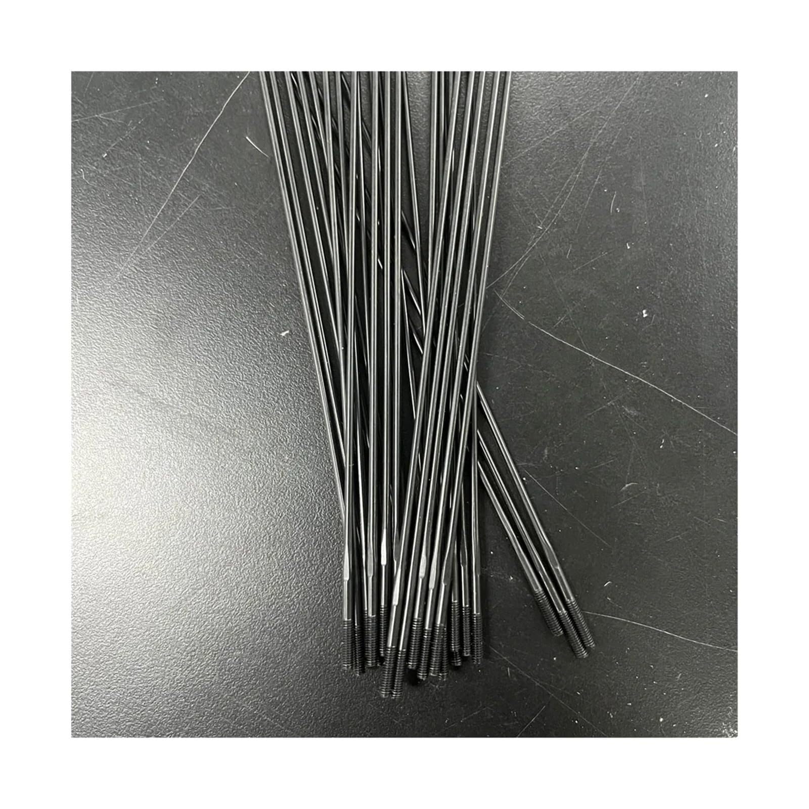 Raggi Bicicletta Raggi a Triplo Spessore for Raggi di Bicicletta J-Bend Straight Pull 14G Gauge 2.0 for MTB Road Bike Acciaio Inossidabile Nero