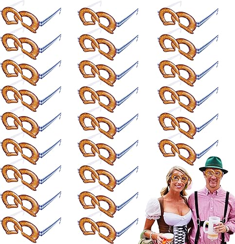 Sfcddtlg Gafas de pretzel-Oktoberfest para suministros de fiesta de Oktoberfest