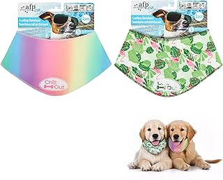 Chill Out 2PCS Dog Ice Bandana, Instant Cooling Bandana for Dogs, Dog Cooling Neck Wrap, Breathable Scarf Dog Cat Ice Collar for Summer, Neck Girth 30-36 cm /11.8-14.4 Inch(Small)