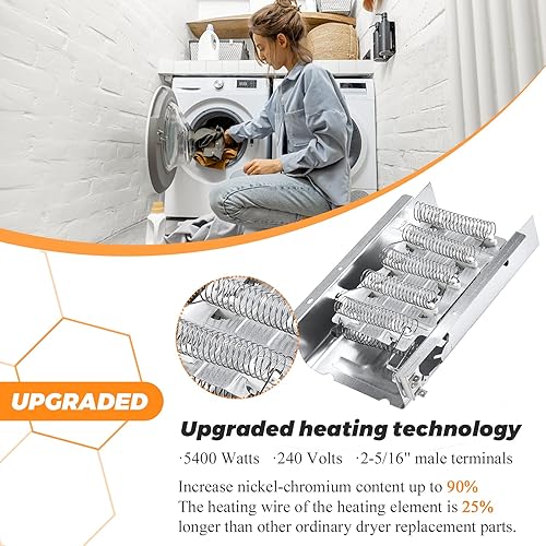 Miniatura 3 de El kit de elementos calefactores para secadora 279838 incluye termostato de secadora 3977767, fusible térmico 3977393, termostato térmico 3387134 y