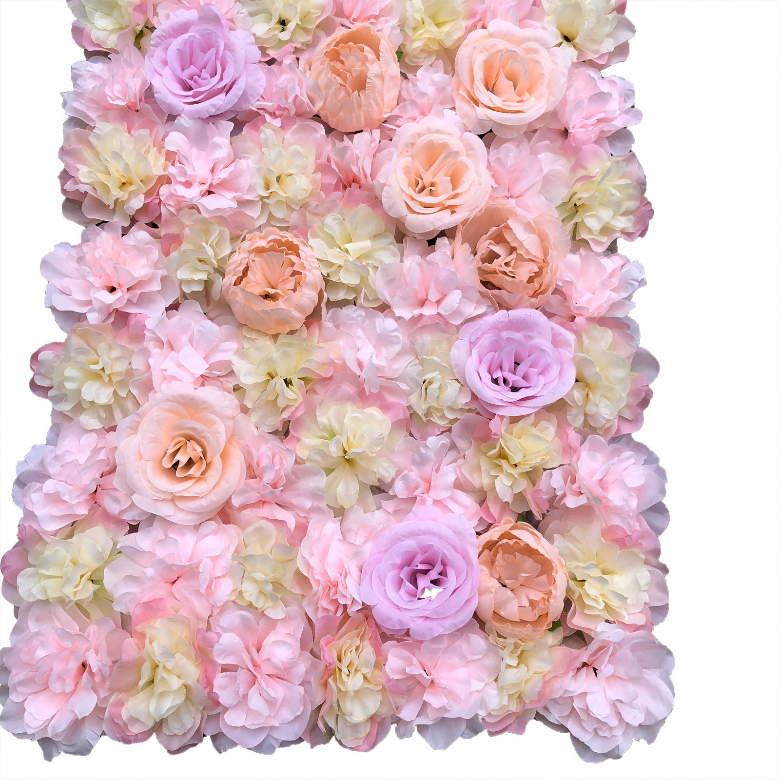 Künstliche Blumenwand Rosenwand,40 x 60 cm Blumenwand Hochzeit Kunstblumen Deko,DIY Hochzeit Straße Hintergrund (5 Stücke)