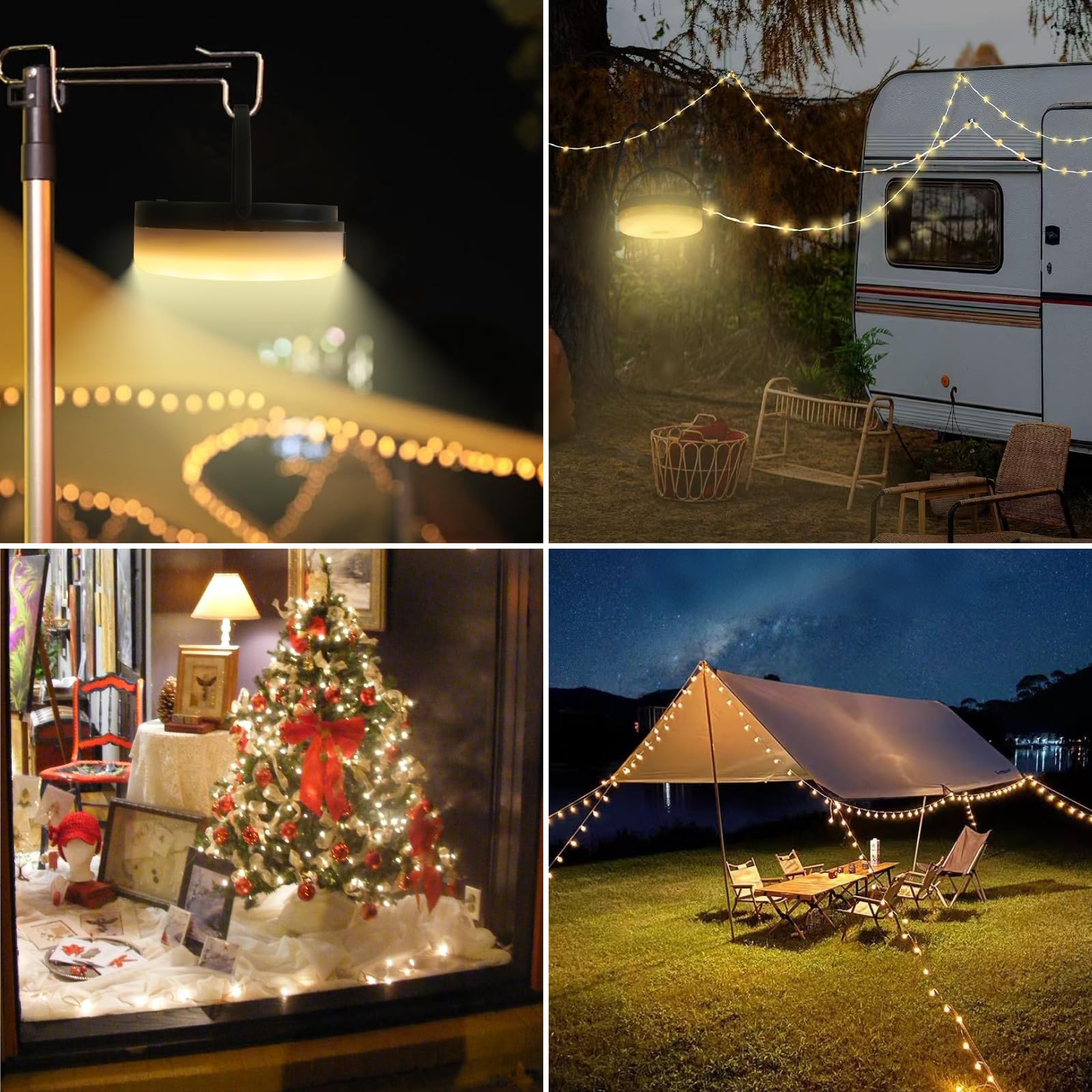 Lot de 2 guirlandes solaires de camping