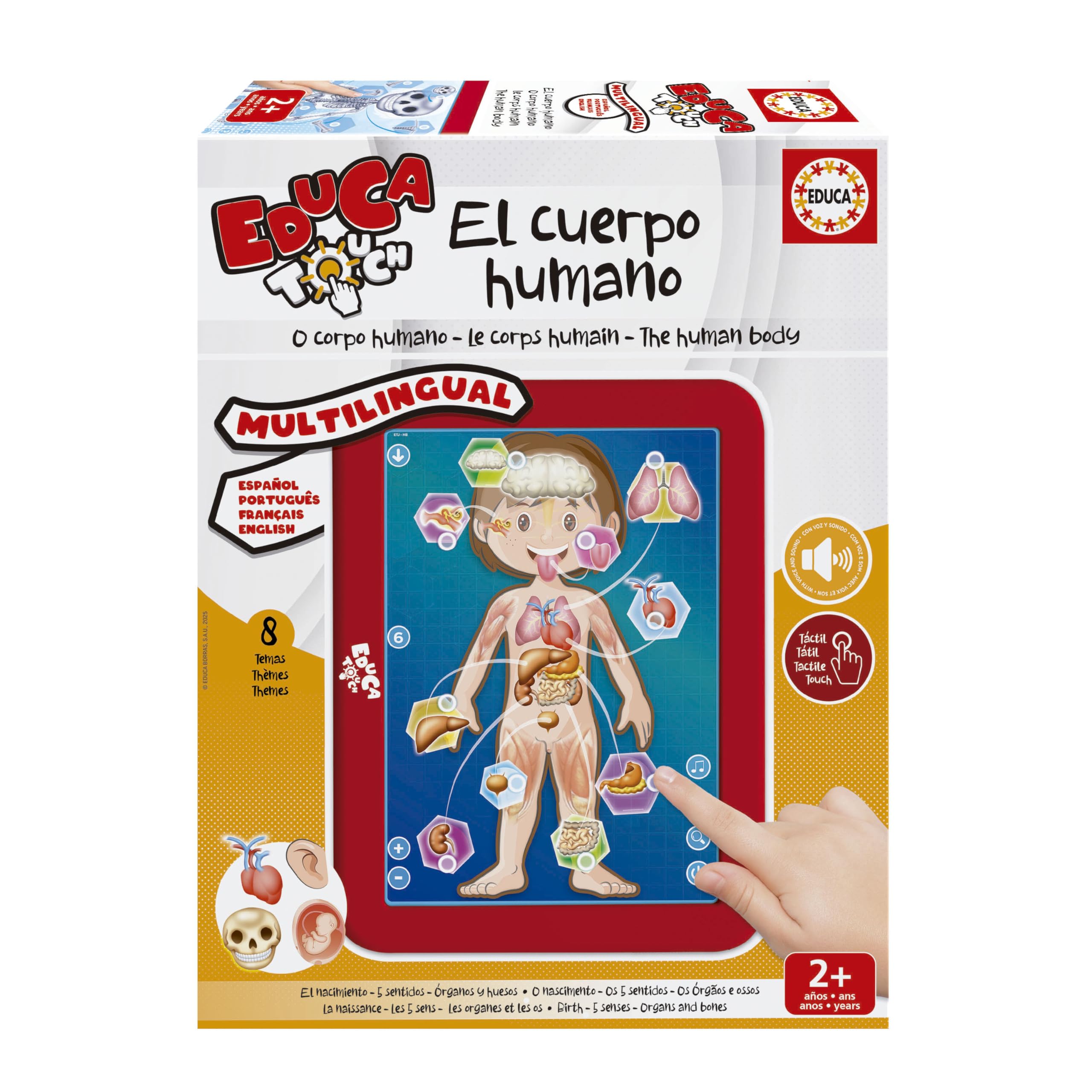 Educa - EducaTouch Junior. The Human Body. Children's Electronic Educational Game Ages 2+ (19174)