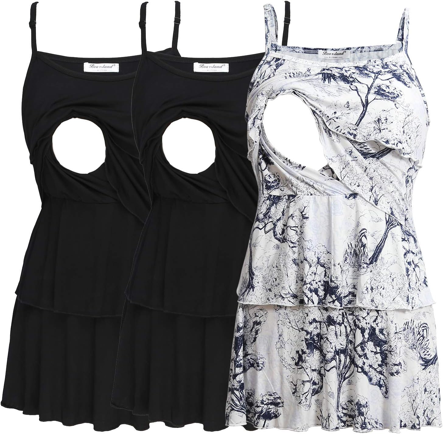 Bearsland Women's Maternity Nursing Tank Tops Sleeveless Breastfeeding Clothes