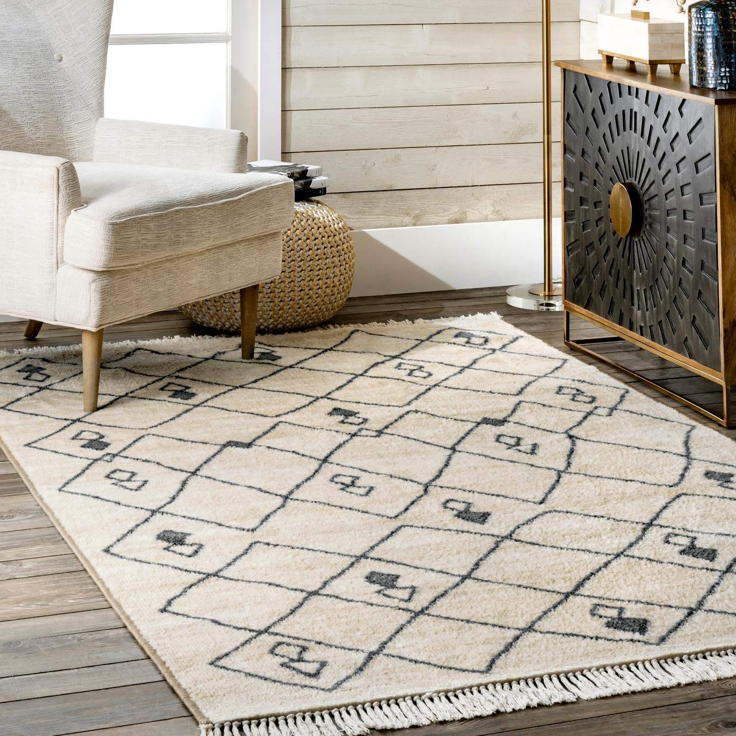 nuLOOM Dani Moroccan Trellis Area Rug, 6'7" x 9', Beige