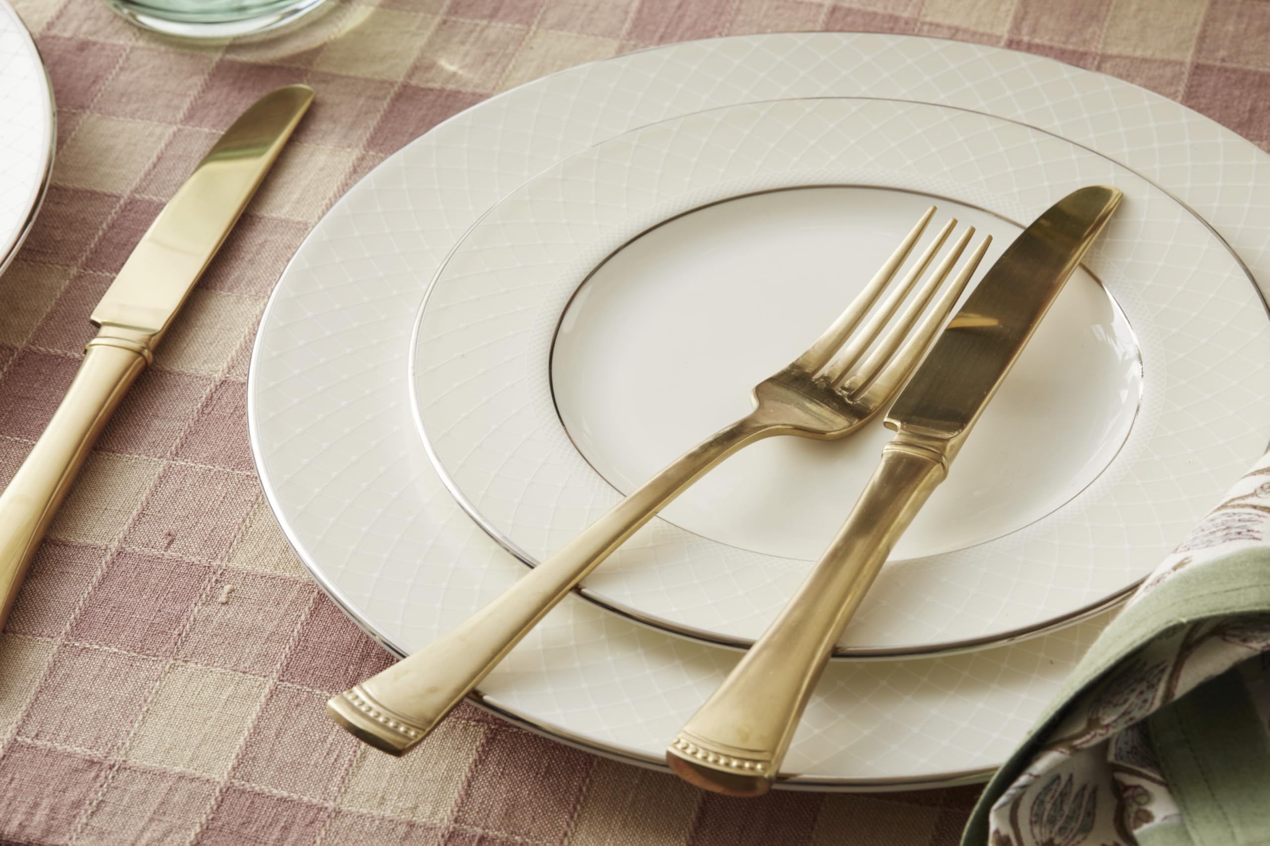 Lenox 762014 wenecka koronka 5-częściowa zastawa stołowa, porcelana kostna, biała