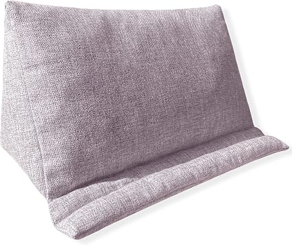 Book Pillow for Reading in Bed, Soft Holder for Lap Reader Accessories Ipads/Tablet Stand for Bedside Kitchen Desk for Hands Free, Portable Travel Pillow Cushion, Mauve Shadows