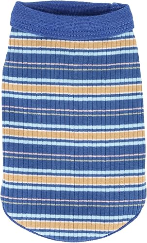 Miniatura 3 de LOPHIPETS Chaleco 100% algodón acanalado para perros pequeños, taza de té, chihuahua, Yorkie, cachorro, camiseta sin mangas, azulXS