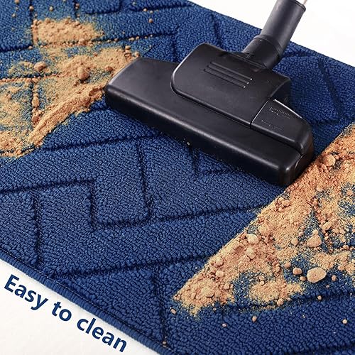 Miniatura 9 de hicorfe Juego de alfombras y tapetes de cocina, 2 piezas de polipropileno súper absorbente, tapete antideslizante de polipropileno suave, cómodo,