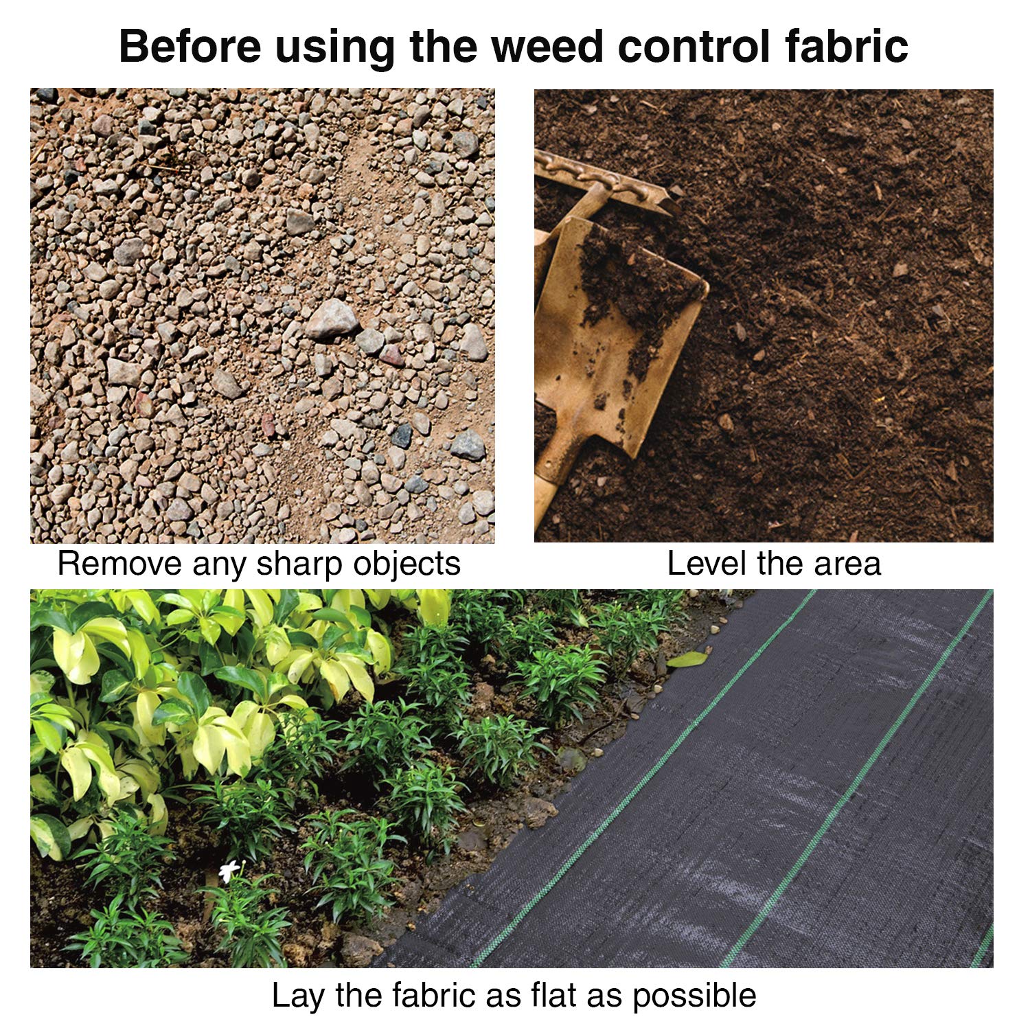 Buy ANSIO Weed Membrane 2Mx20M, Weed Control Fabric,Ground cover