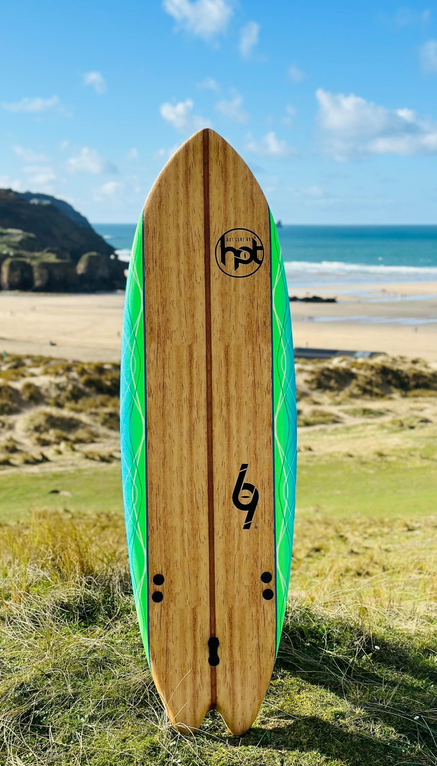 6"0 HotSurf 69 Softboard Beginners Surfboard Free Leash / Wax