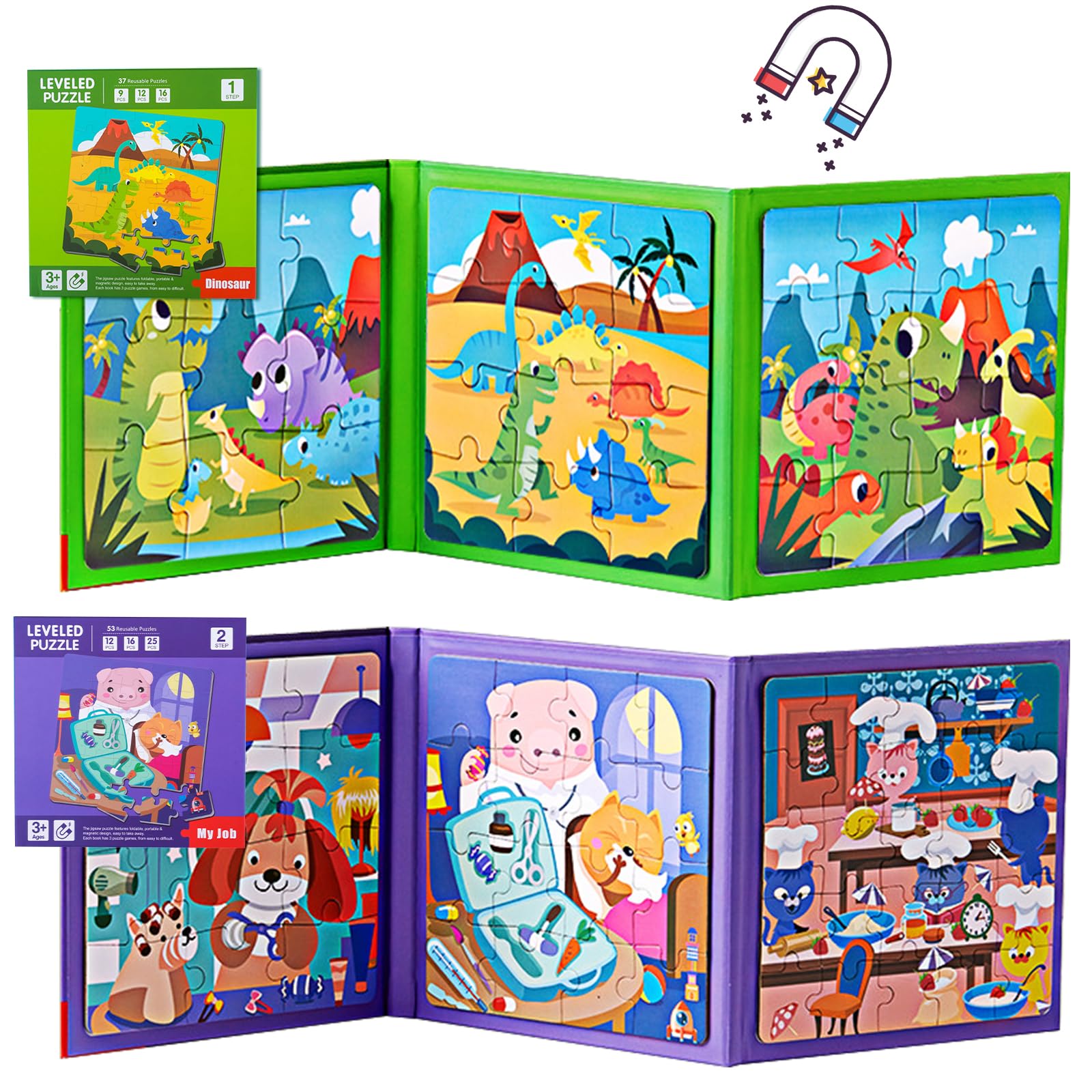 Puzzle Magnetici Bambini Puzzle Magnetico Bambini 3 In 1 YCSYHQQX
