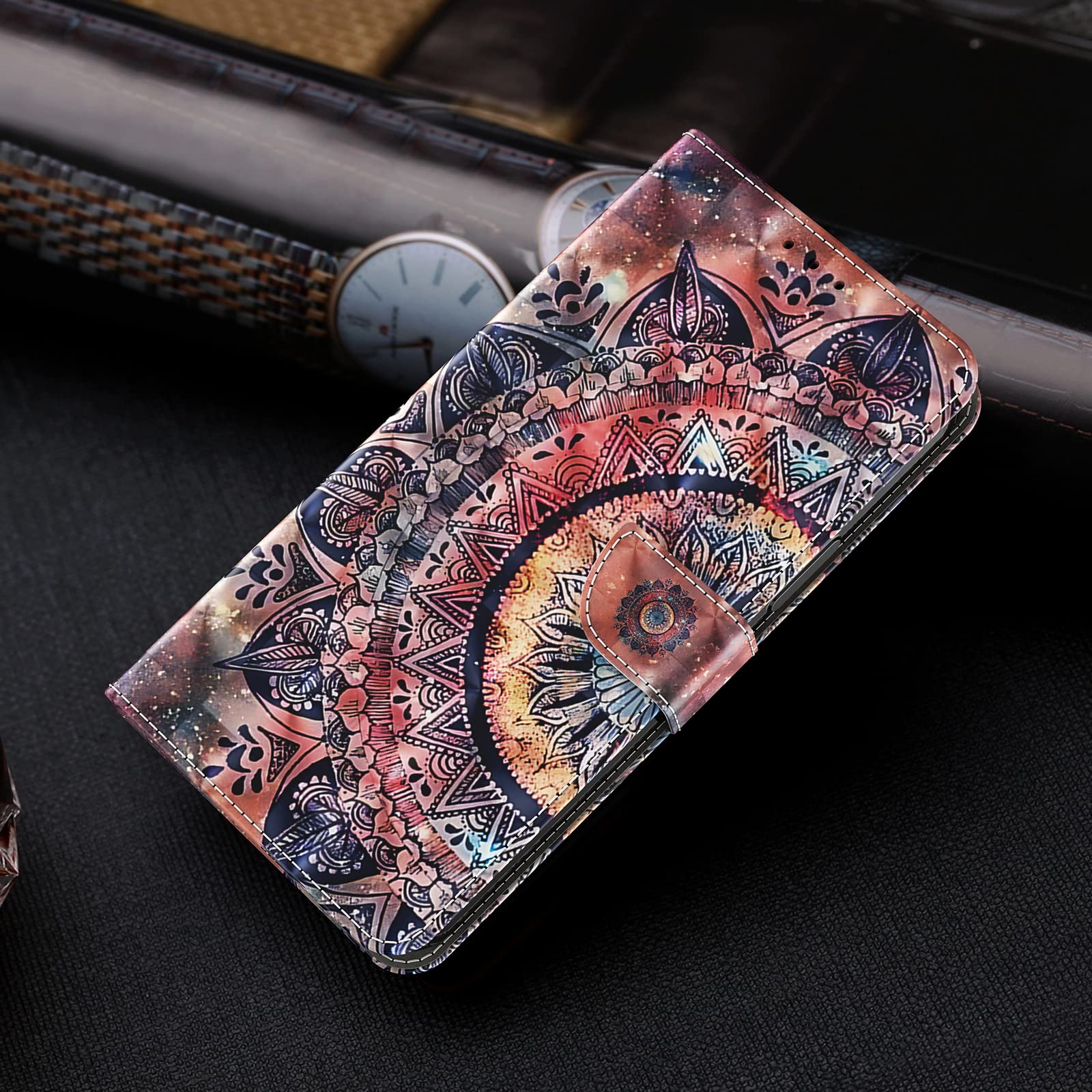 for Moto E22/Moto E22i Custodia Flip Cover Funzione Stand e Chiusura 3D Pittura Colorata Magnetica Custodia di Libro di Finta Stile Vani di Carte Portafoglio per Moto E22/Moto E22i,Gattino sorridente
