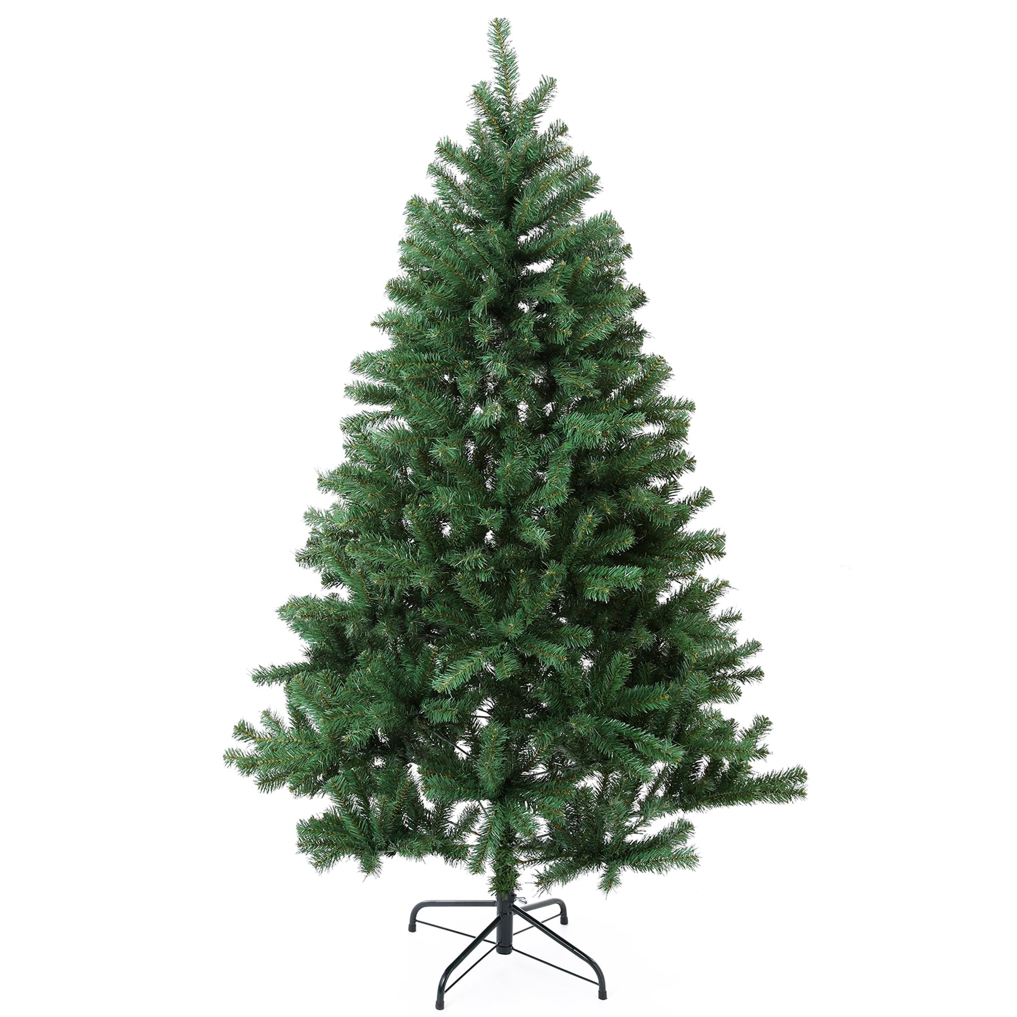 Künstlicher Weihnachtsbaum 180 cm – Dicht & Naturgetreu wie Nordmanntanne – Grüner PVC Christbaum mit stabilem Metallständer & Klappsystem – Kunst Weihnachtsbaum für Innenbereich