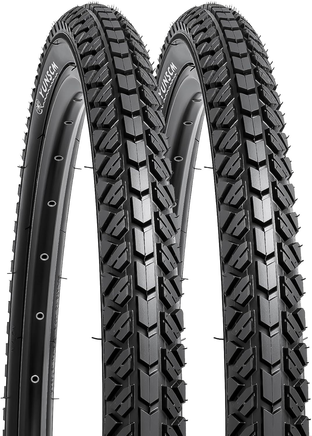 YUNSCM 2-PCS 26" Bike Tires 26x1.95/54-559 Compatible with 26 x 1.95 All-Terrain Directional Tread Bike Bicycle Tires (Y-1201)