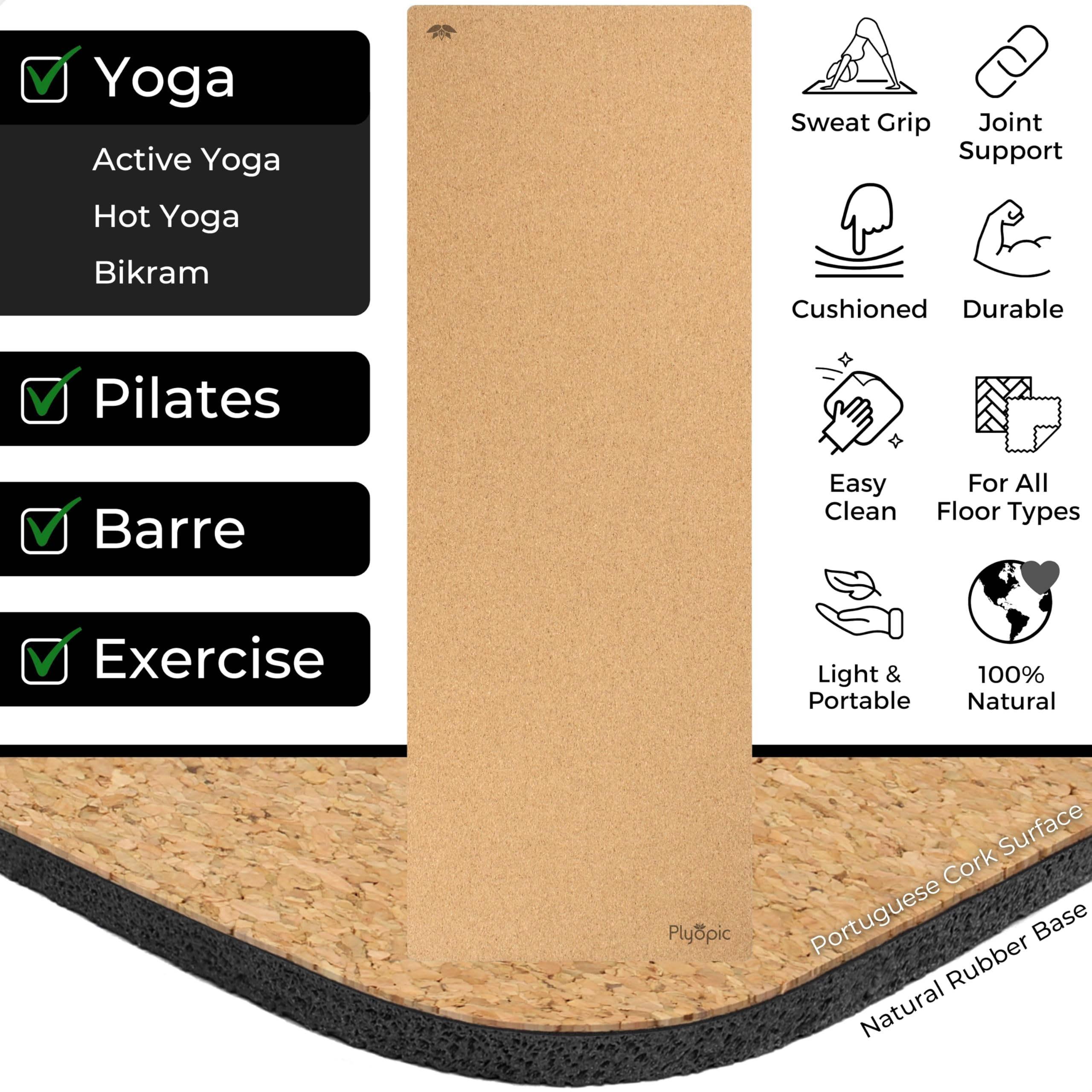 Plyopic Mata do jogi Ultimate Cork (oryginalna)
