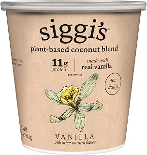 siggi's Vanilla Plant-Based Coconut Blend Yogurt, 24oz Tub - Dairy-Free, 11g Protein, More Protein Than Sugar, Creamy & Gut-Friendly