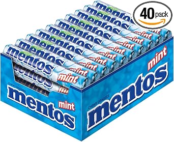 Mentos Mint Chewy Dragees 38g - Pack of 40