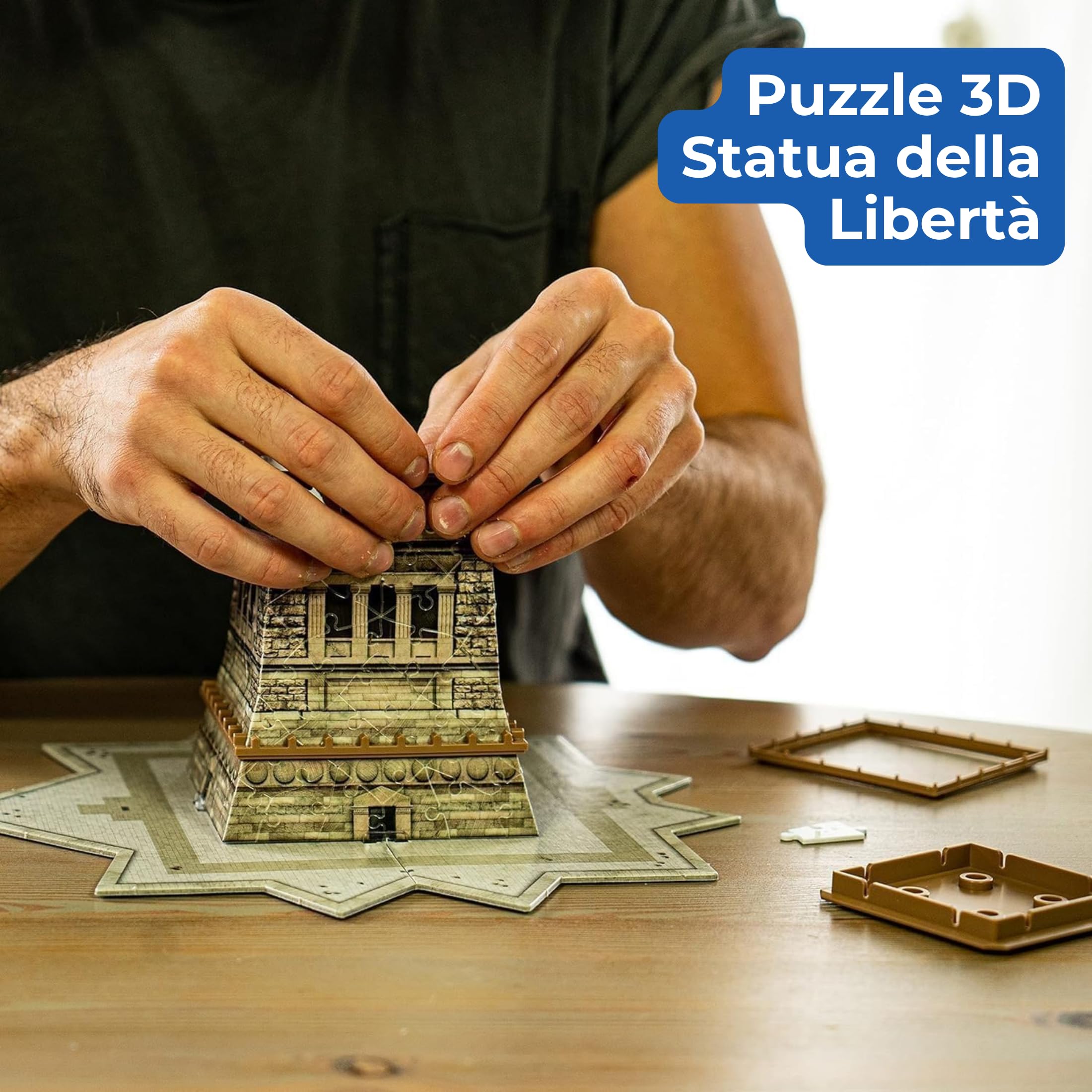 Ravensburger - Puzzle 3d Statua Della Libertà LED | Puzzle 3d Per Adulti E Bambini A Partire Dagli 8 Anni | Modellismo Da Costruire Adulti Di 120 Pezzi | Regalo Bambino 8 Anni E Più