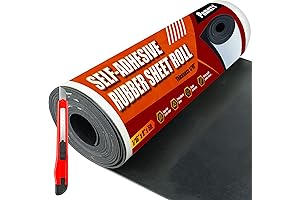 Heavy Duty 1/16” Non-Slip Neoprene Rubber Sheet Roll with Adhesive Backing