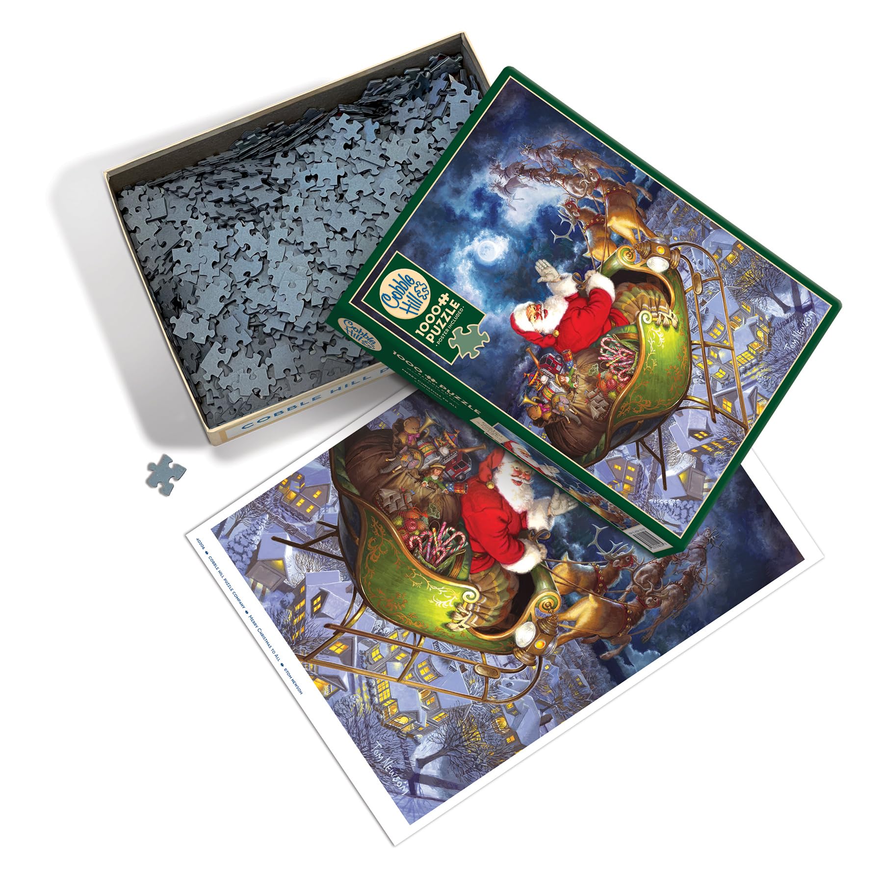 Cobble Hill Puzzle Company Ltd. 1000 Piece Puzzle Merry Christmas to All-Sample Poster Included, Deluxe, 676 x 489mm - Image 2