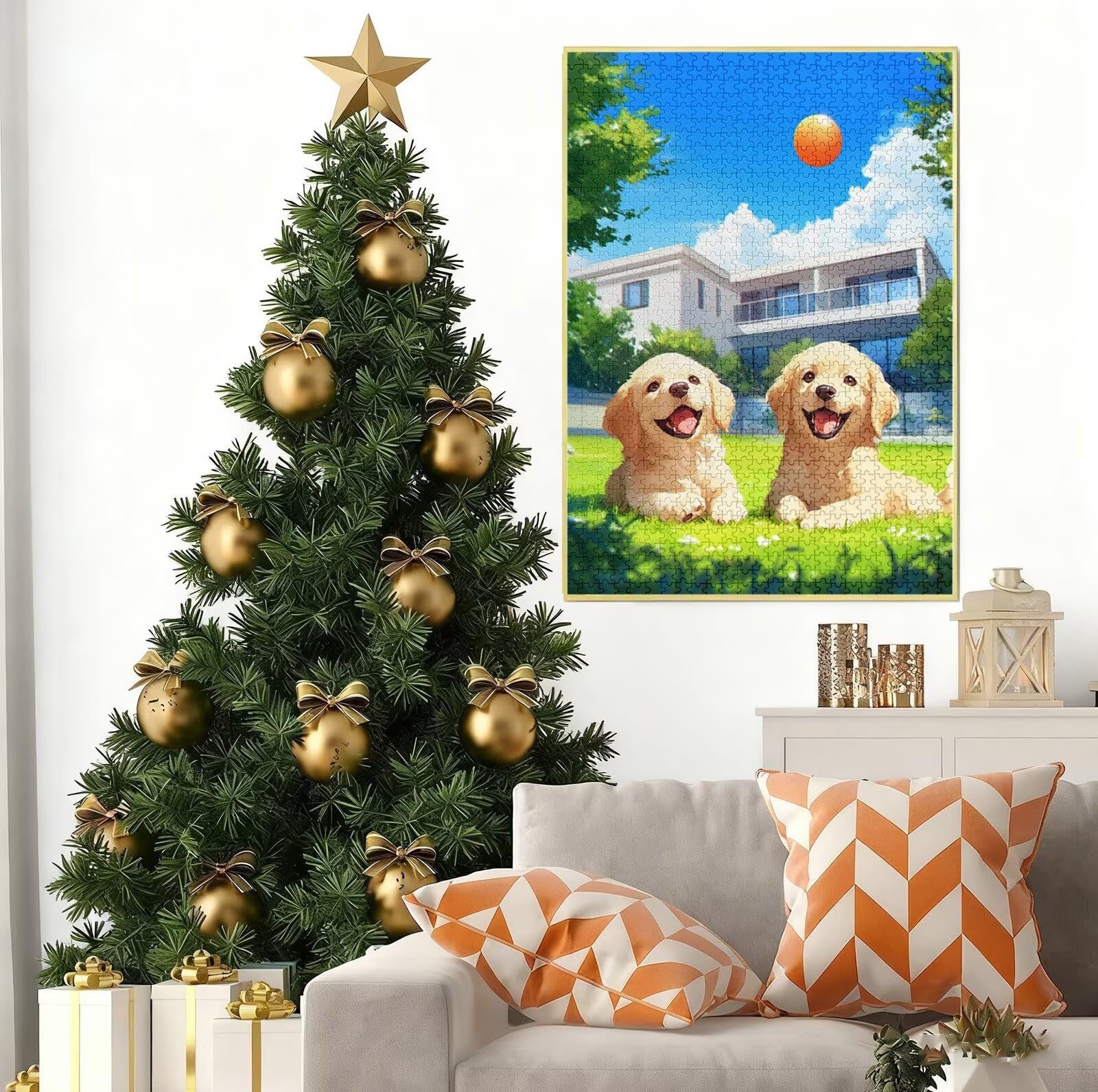 Puzzle 4000 Pezzi per Adulti, Puzzle Animale in Legno per Adulti, Puzzles Cane Impegnativi, Giochi Educativo per Famiglie, Rompecapo con Scatola per Decorazioni Casa, Donna Regalo di Natale B-7639