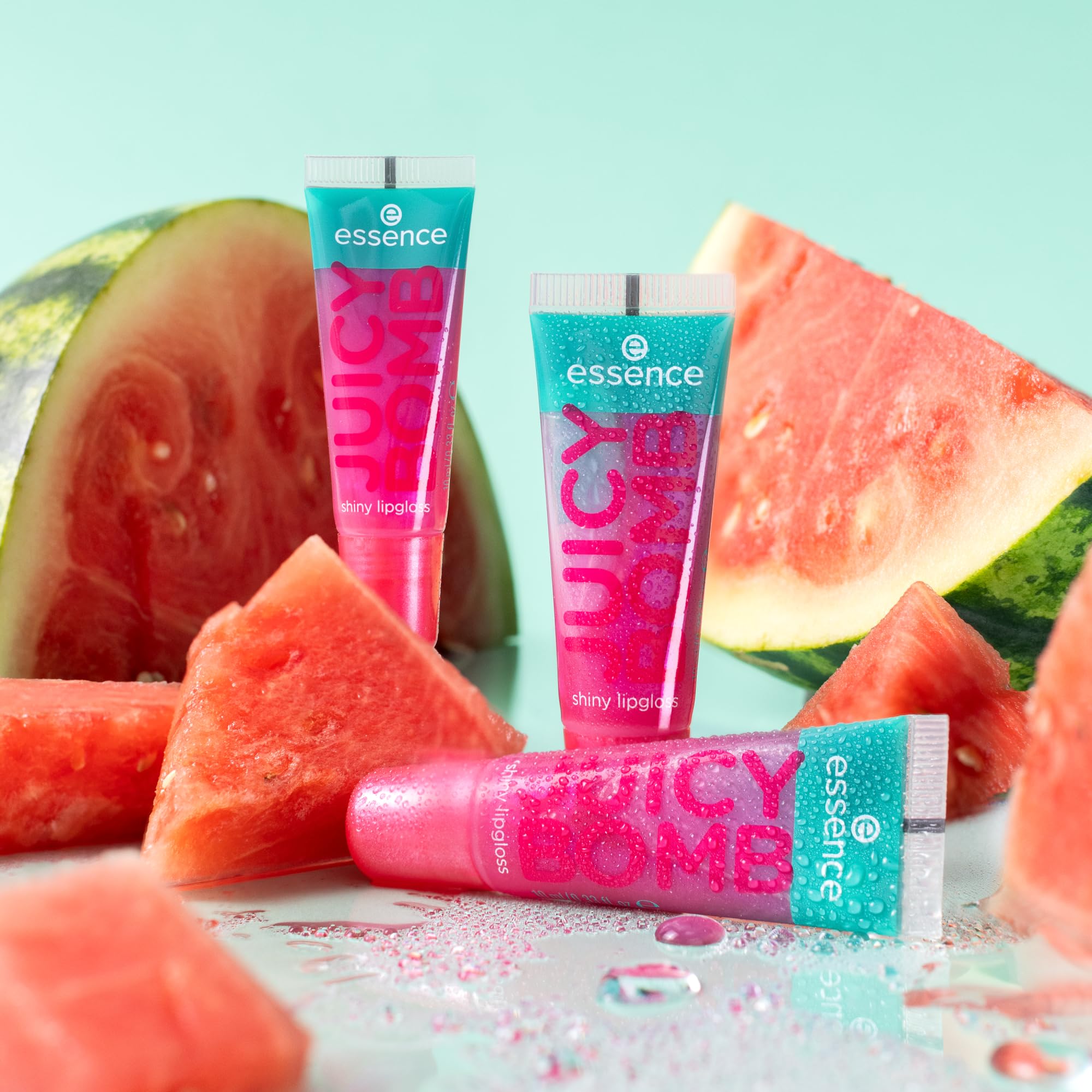 essence Zestaw błyszczyków JUICY BOMB shiny lipgloss set, z olejkami, naturalny, błyszczący, mieniący się (1pcs)
