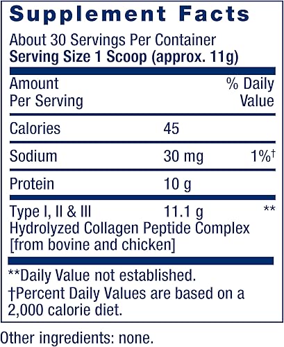 Miniatura 3 de Life Extension Péptidos de colágeno para piel y articulaciones - Complejo multicolágeno hidrolizado tipo I, II y III polvo sin sabor para un cuidado