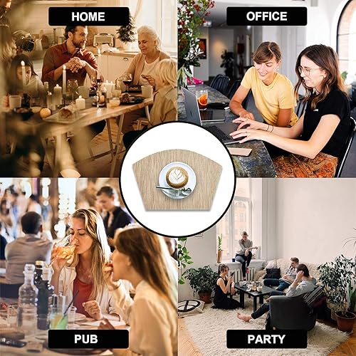 Miniatura 7 de ZOXILEN - Juego de 5 manteles individuales redondos de cuña con centro de mesa, manteles individuales redondos de PVC, poliéster, resistentes al