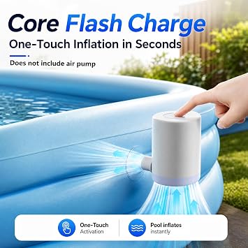 Inflatable Pool Slide, Above Ground PVC Blow up Water Slide Large Family & Kids Play Toy with Quick Inflate for Backyard, 72×33×33 inch Inflatable Pool